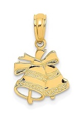 felicitous Christmas bells gold baby charm